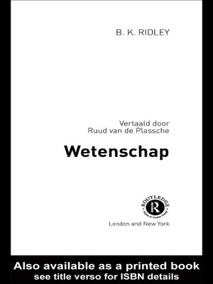 cover image of Wetenschap